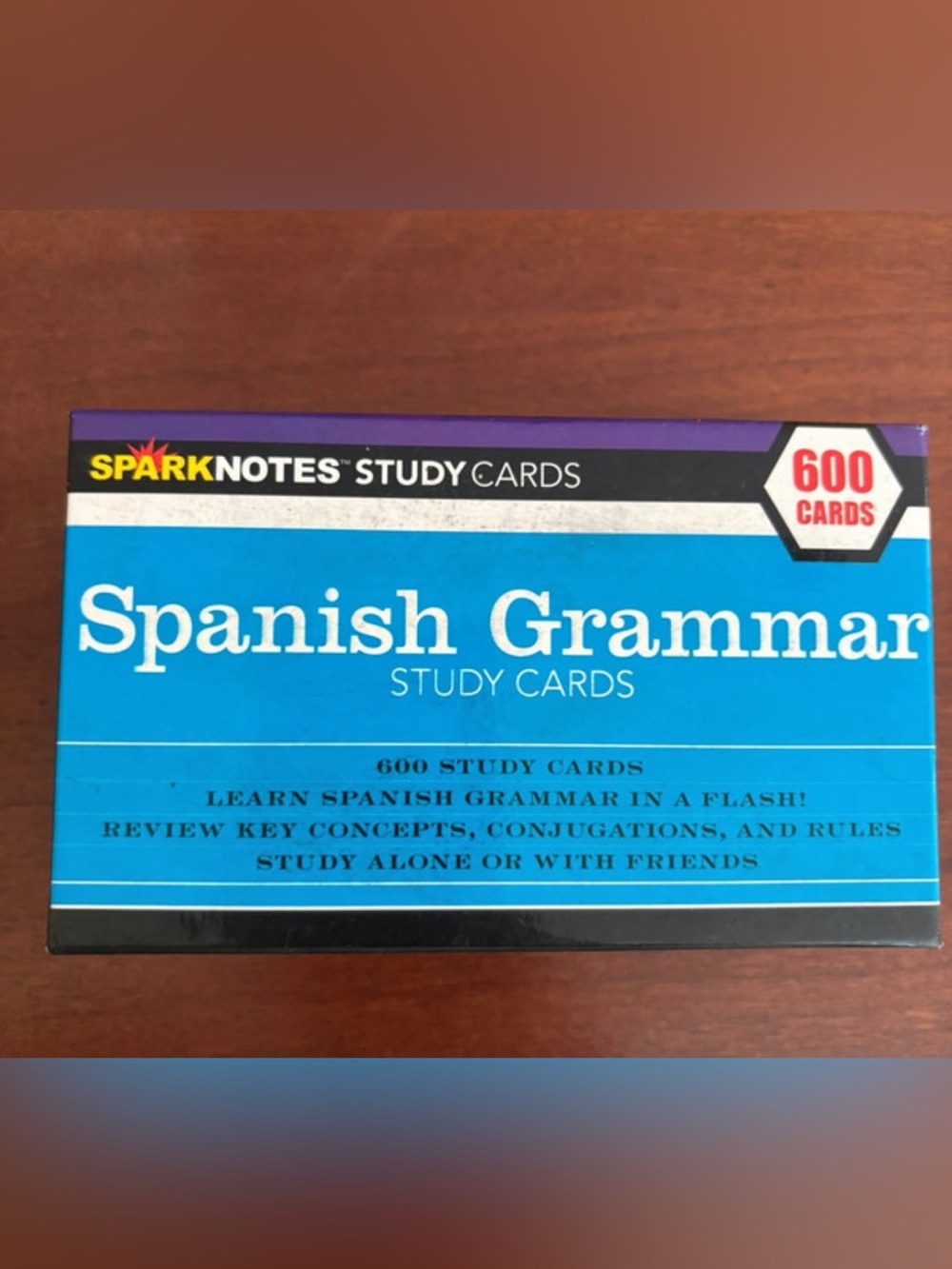 Spanish Grammar Study Cards - Blue